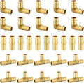 30 Pack Foskan 1/2 Inch PEX Barb Crimp Fittings Set | 10 Pieces Each:Elbow by Unknown