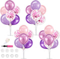 TONIFUL 4 Metallic Purple Pink Balloon Stand Balloon Centerpieces by TONIFUL