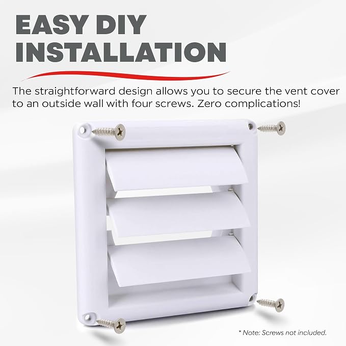Deflecto Outdoor Dryer Vent Cover 4-Inch - Image 6