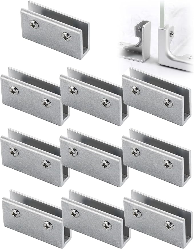 Aluminum Alloy Tile and Glass Clamp Bracket Fixed Corner Clip Positioning | L I by Unknown