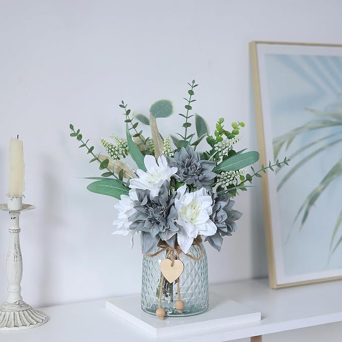 14.5" Artificial Dahlia Flowers - Image 8