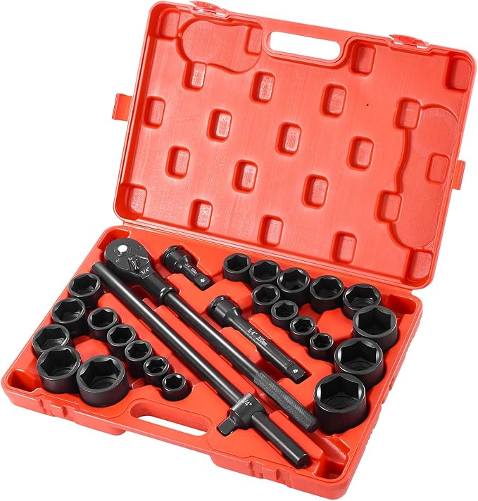 VEVOR Impact Socket Set, 3/4 Inches Socket Assortment, Drive Socket Set Impact by VEVOR