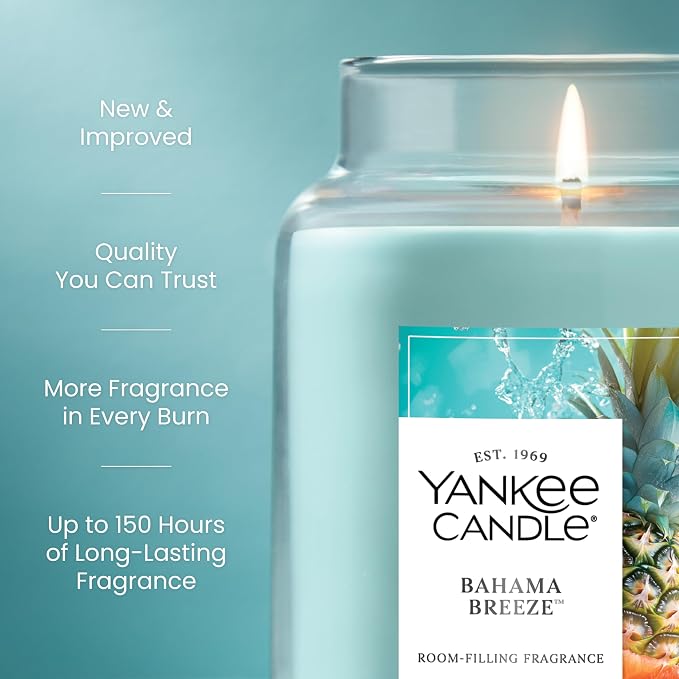 Yankee Candle Bahama Breeze Scented Candle, 22oz Large Jar - Image 3