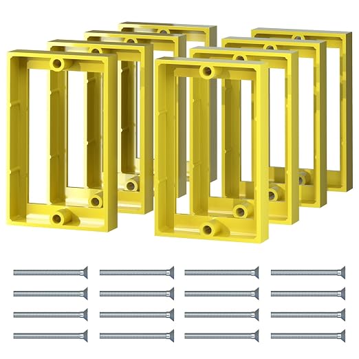 ABS 1/2 Inch Outlet Box Extender, Single Gang, 8 Pack | Single Gang Outlet Box by Unknown