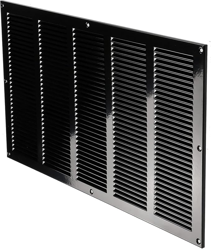 Repa Market Air Vent Cover 20x12 Inch Black Galvanized Steel Louvered Grill - Image 9