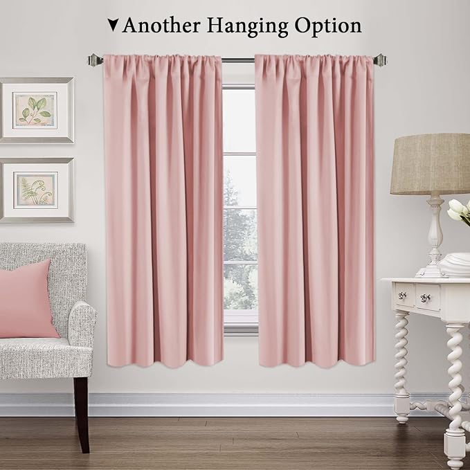 H.VERSAILTEX Blackout Tie Up Curtain 2 Panels Thermal Insulated Window Shade - Image 4