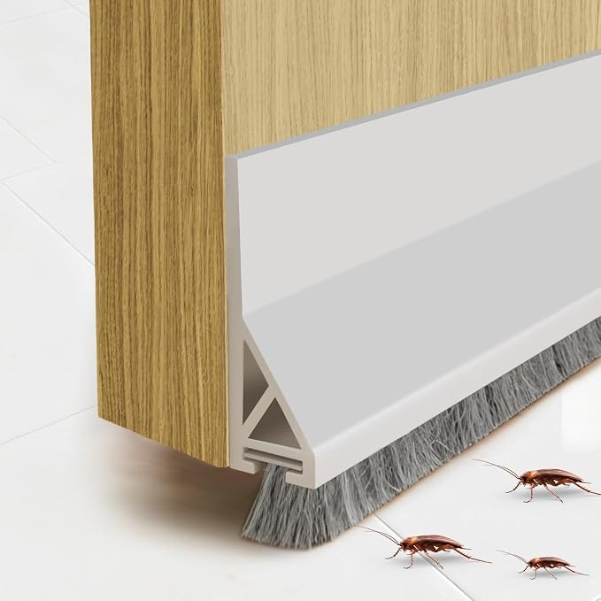 Door Sweep for Bottom of Door: Self-Adhesive Door Draft Stopper | Triangular by NAKBINX