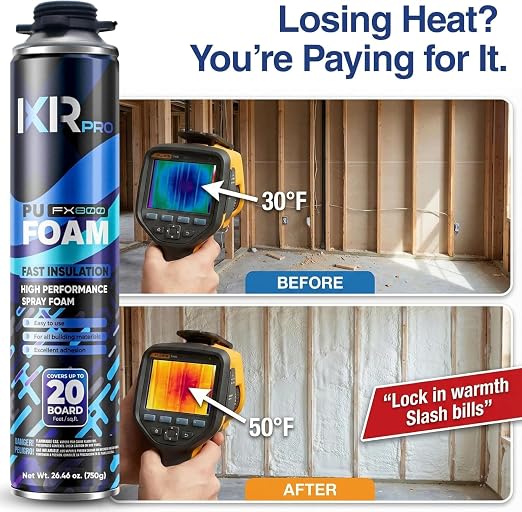 Spray Foam Insulation, Expanding Foam Sealant Spray, 3 Pack x 26.46 oz | High - Image 6