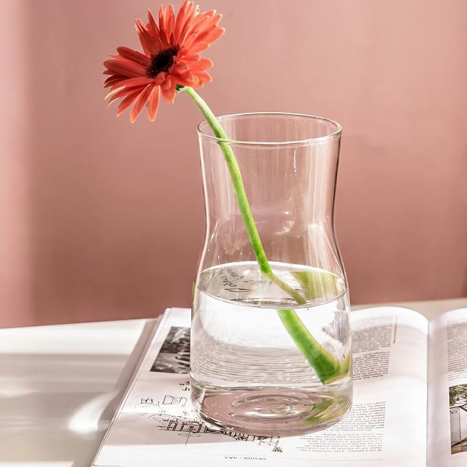 Elsjoy 4 Pack 7 Inch Clear Glass Vases - Image 5