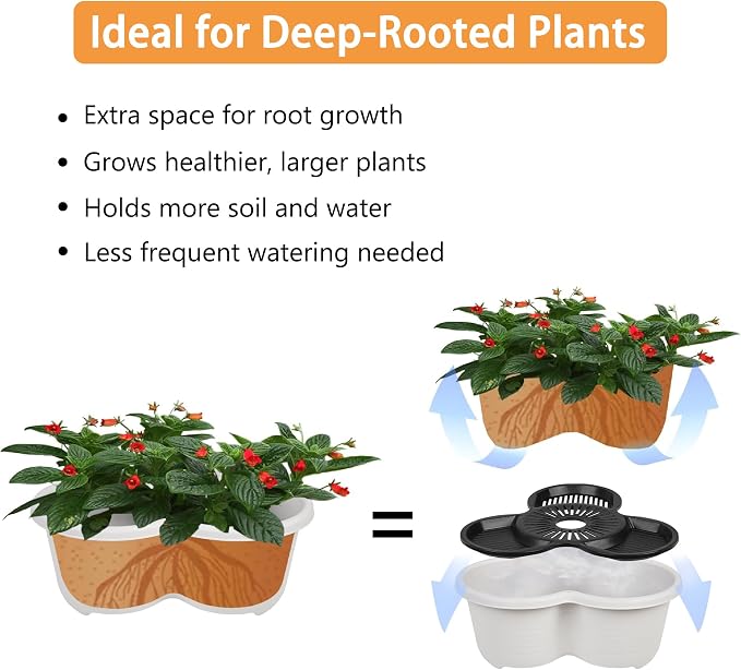 VECELO 5 Tier Vertical Garden Planter, Self Watering Stackable Planters - Image 6