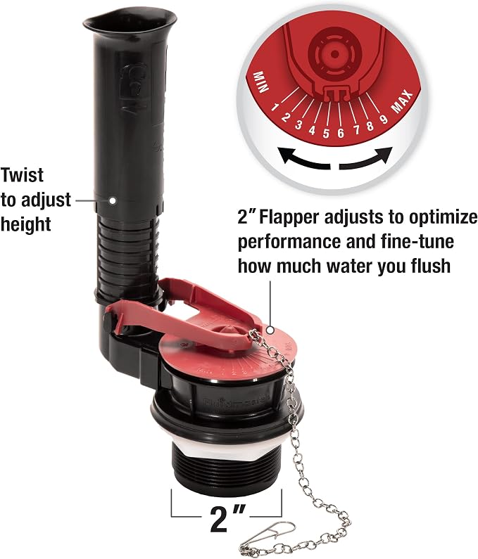 Fluidmaster K-507A-008 Universal 2-Inch Adjustable Toilet Flush Valve Repair Kit - Image 5