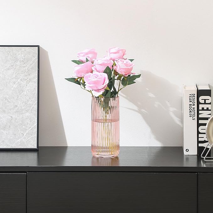 Ribbed Glass Vase, Flower Vases - Image 4