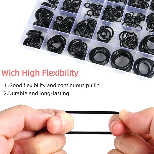 400 Pcs Rubber O-Rings Assortment Kit, 24 Sizes Rubber O-Ring Sealing Seal - Image 4