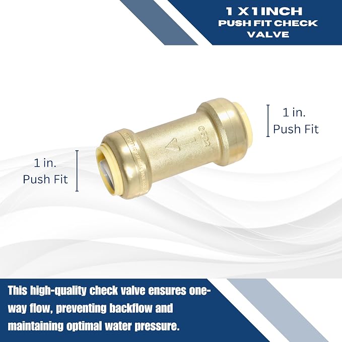1 Pack XFITTING 3/4" Push Fit Check Valve, Push to Connect - Image 2