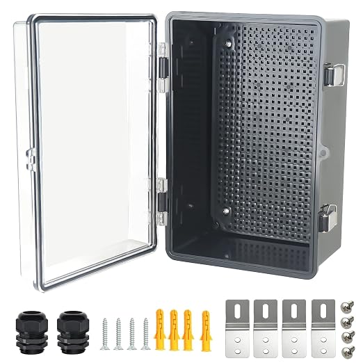 Electrical Junction Box, IP67 Waterproof Outdoor Box ABS Plastic Enclosure by Qukipet