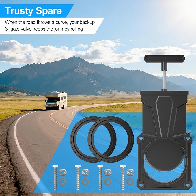 3 Inch RV Waste Dump Gate Valve - Image 9