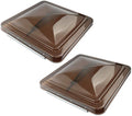 2 Packs 14 Inch RV Roof Vent Cover Universal Replacement Vent Lid Smoked by Leisure+Coachworks