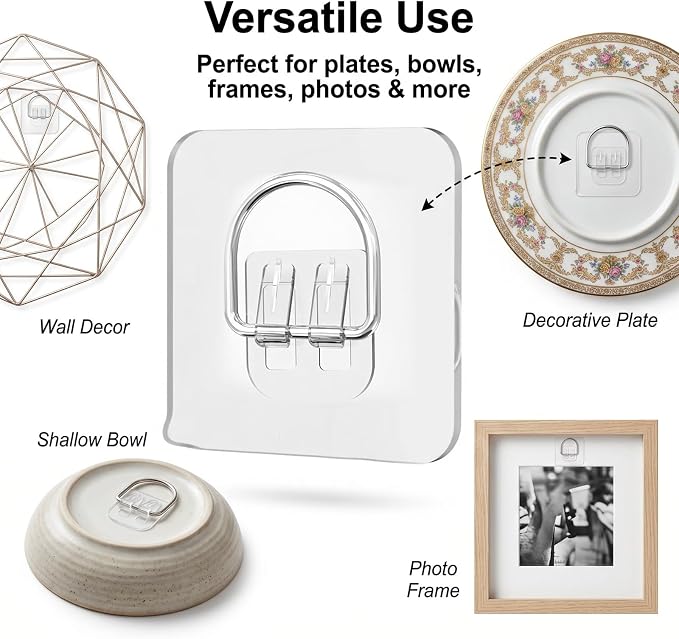 20Pcs Plate Hangers for The Wall, Adhesive Picture Hangers for Display - Image 6