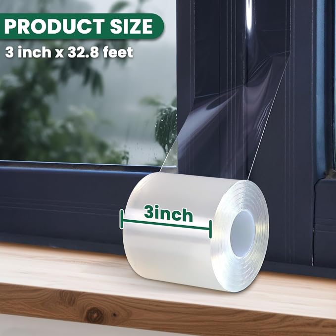 Window Sealing Tape, 20 Mil Thick Window AC Insulation Sealing Draft Tape | 3 - Image 2