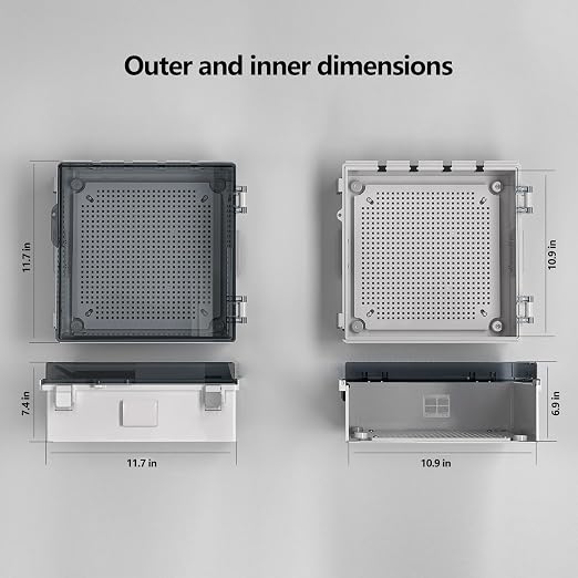 ABS Electrical Junction Box, Ventilated Design, Cable Grommets, IP65 Waterproof - Image 7