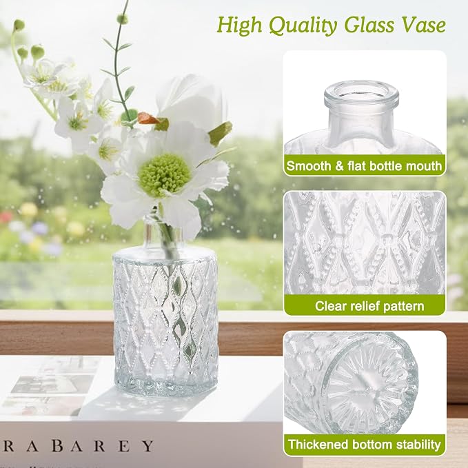 CUCUMI 38pcs Bud Vases for Centerpieces, Decorative Flower Vases for Wedding - Image 2