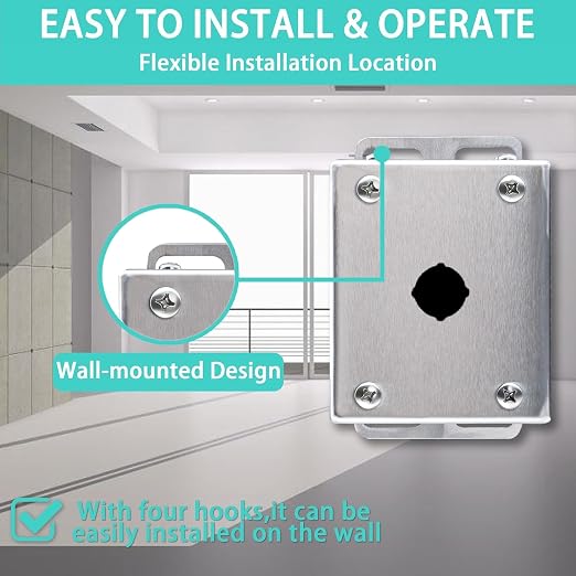 Yongchen Push Button Box, IP66 Waterproof and Dustproof Metal Box, Indoor and - Image 4