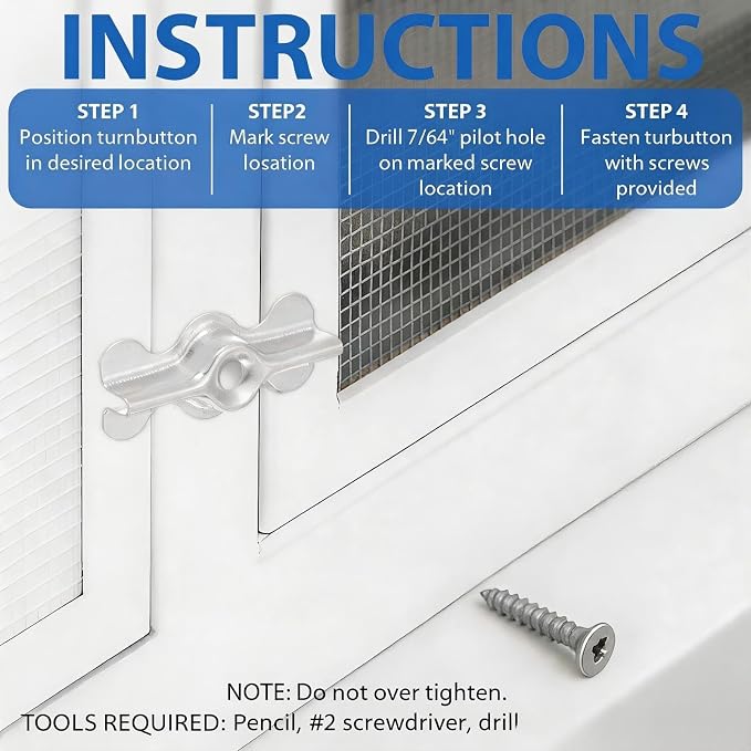 Blulu 48 Sets Flush Clips with Screws, Alloy Steel, Double Wing, Sliver | - Image 5