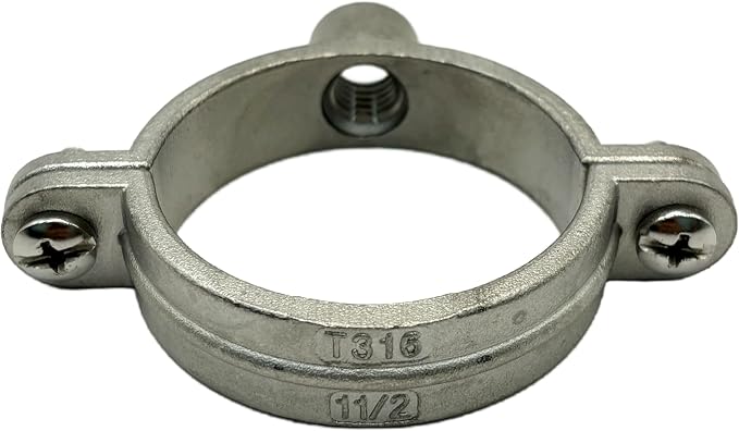 Split Ring Pipe Hanger, 316 Stainless Steel, 3/8" Rod Fitting, Marine Grade - Image 4