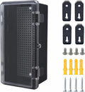 Junction Box, Hinged Black Clear Cover IP67 Waterproof ABS Project Box by Otdorpatio