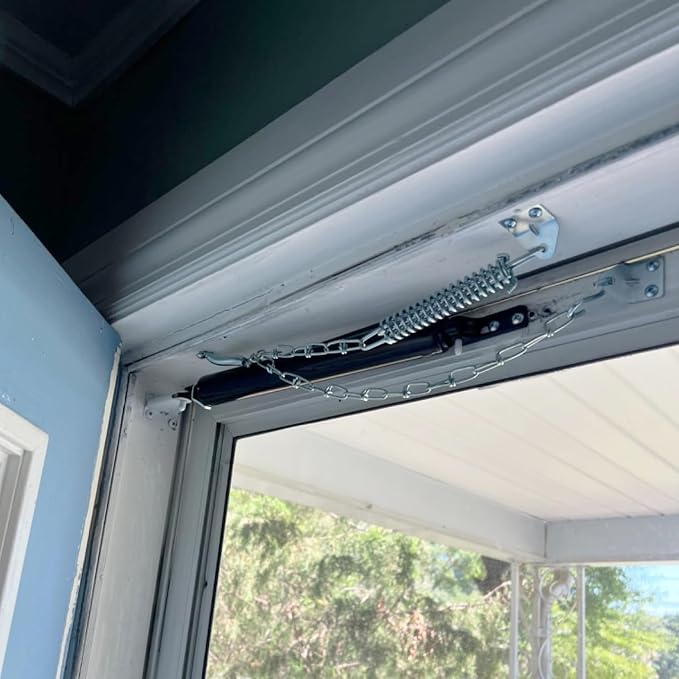Pneumatic Door Closer Kit for Screen and Storm Doors, Includes Push Button - Image 4