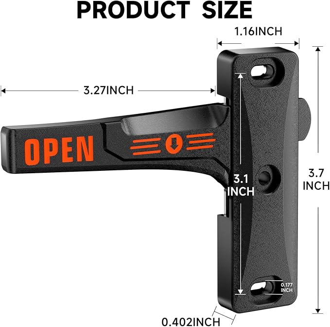 Zinc Alloy RV Screen Door Latch, Camper Screen Door Latch Replacement Kit - Image 4