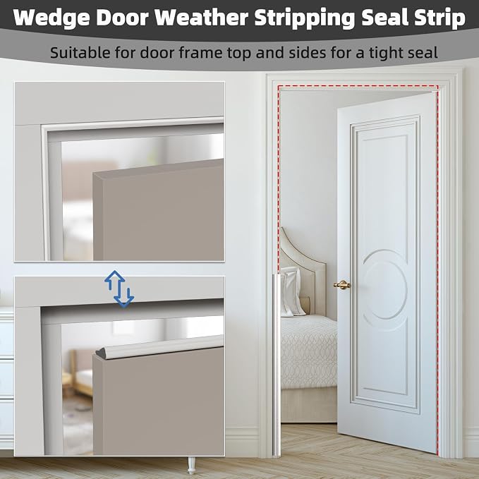 196" Wedge Weather Stripping Door Seal Strip - Image 6