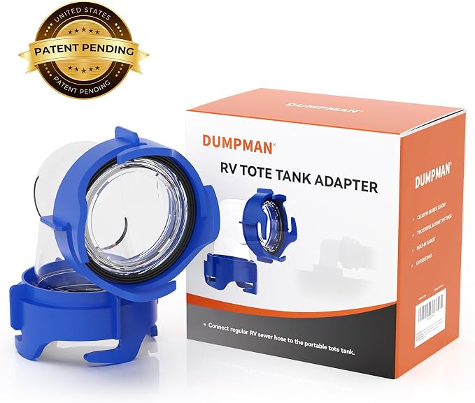 DUMPMAN RV Tote Tank Adapter, 90 Degree Clear Elbow | Double bayonet fitting - Image 7