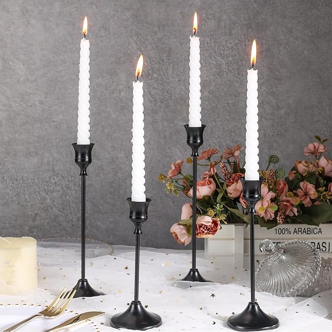 Candlestick Holders 4 Sets, Metal Taper Candle Holder, Candle Holder - Image 4