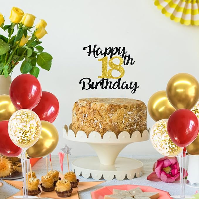 TONIFUL 4 Set Red Gold Balloon Stand Balloon Centerpieces - Image 6