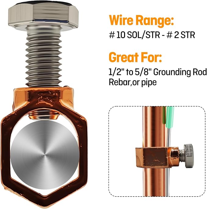 GOUNENGNAIL Copper Ground Rod Clamp - Image 3