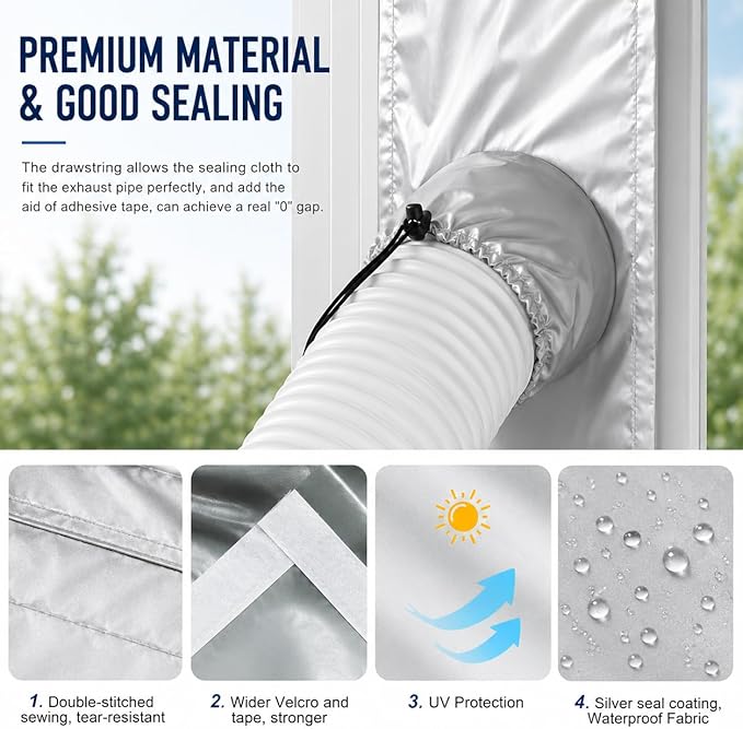 Window Seal Kit Silver for Portable Air Conditioner - Image 4