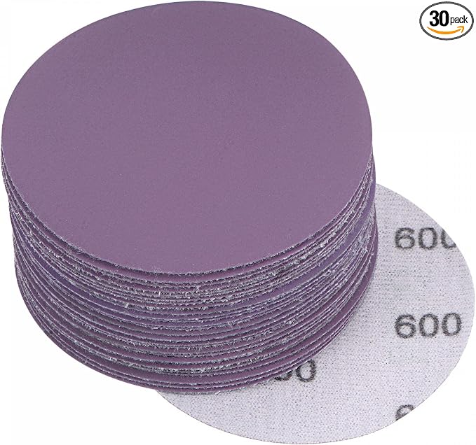 uxcell 30Pcs 3-Inch Purple Sanding Discs 600 Grits Hook and Loop Professional by uxcell