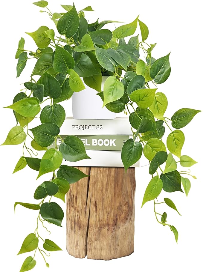 Fake Plants, Artificial Plants Indoor, Realistic Durable, Fake Pothos by Waipfaru