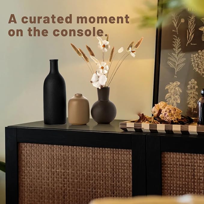 Ceramic Flower Vase for Home Decor Bedroom, Matte Neutral Vases, office - Image 5
