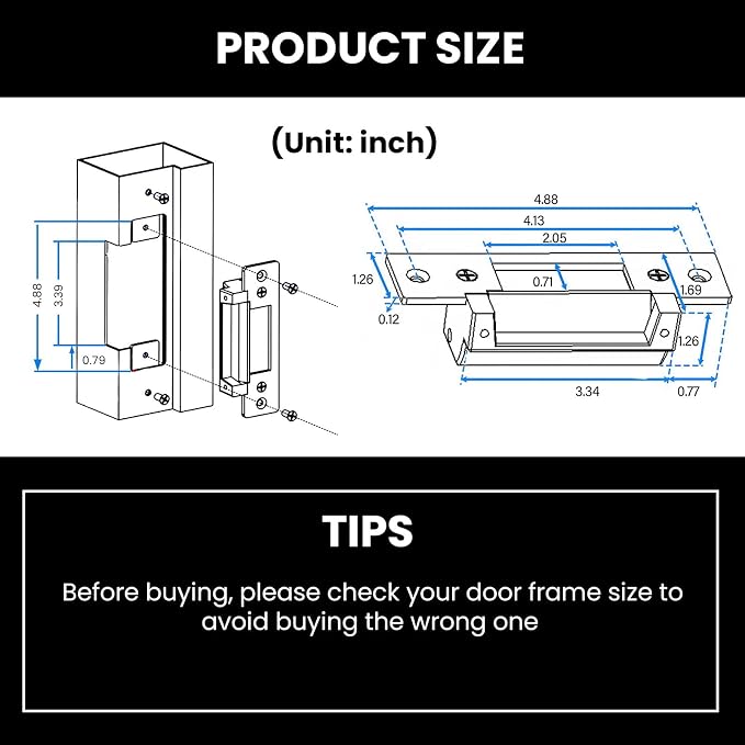 2026 Upgraded ANSI Standard Heavy Duty Electric Door Strike Lock - Image 2