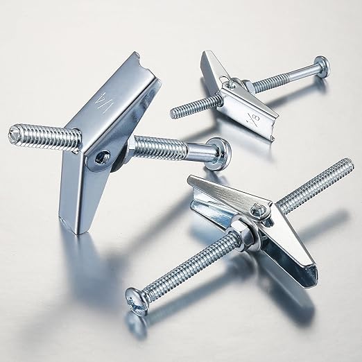 Wensilon 1/8" Heavy Duty Drywall Anchors and Screws, Toggle Bolts and Wing Nuts - Image 3