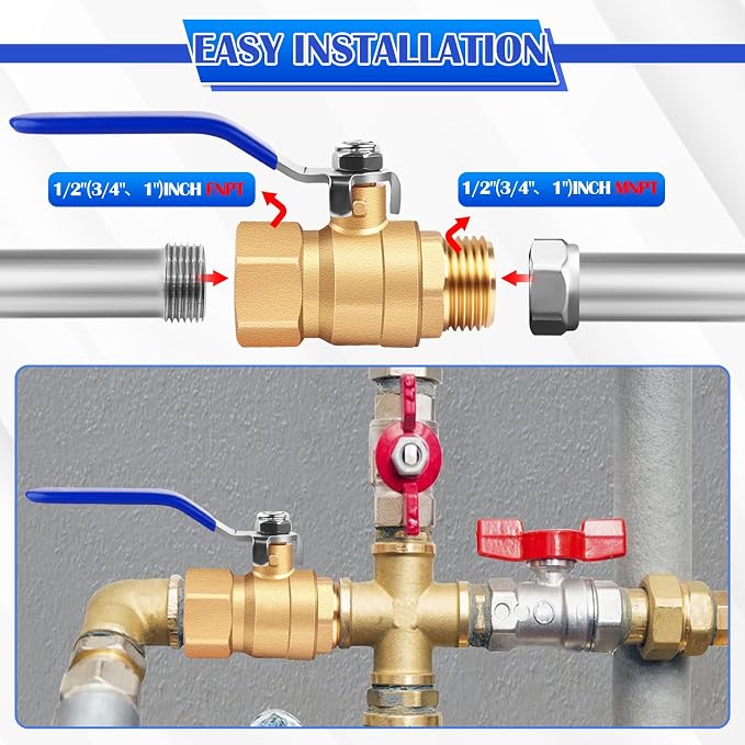 1/2 inch Forged Brass Ball Valve - Image 6