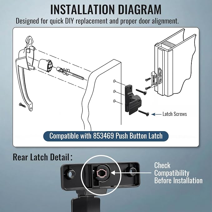 Screen Door Latch Inside Handle - Image 4
