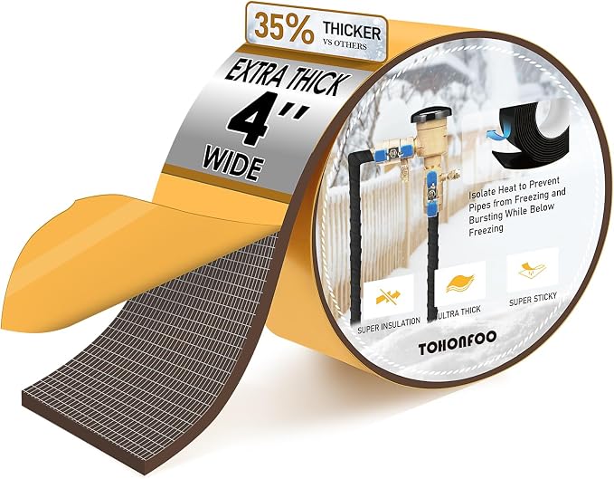 TOHONFOO Outdoor Pipe Insulation Tapes, Foam Pipe Heat Tape, insulation foam by TOHONFOO