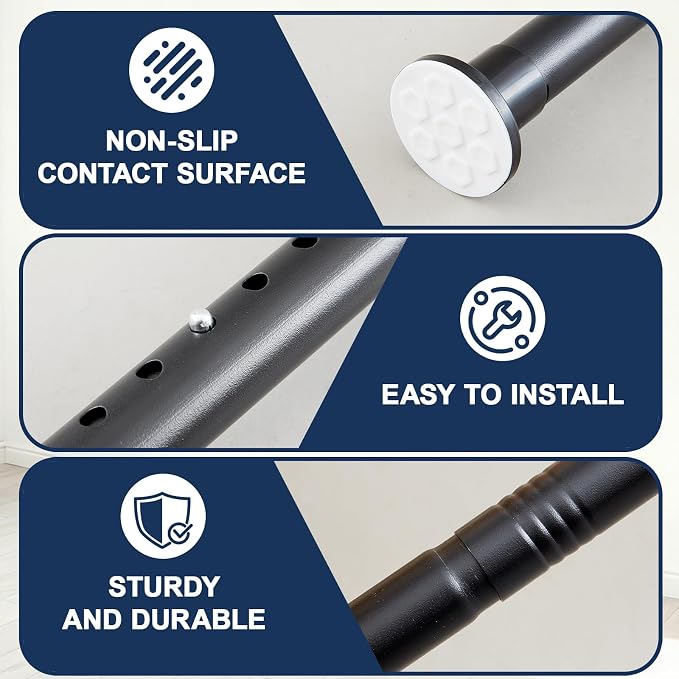 Geelin 10FT Dust Barrier Poles, 4 Pack Telescoping Steel Poles - Image 5