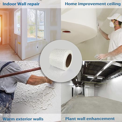 EDSRDRUS Drywall Repair Tape, Self-Adhesive, Fiberglass, - Image 5