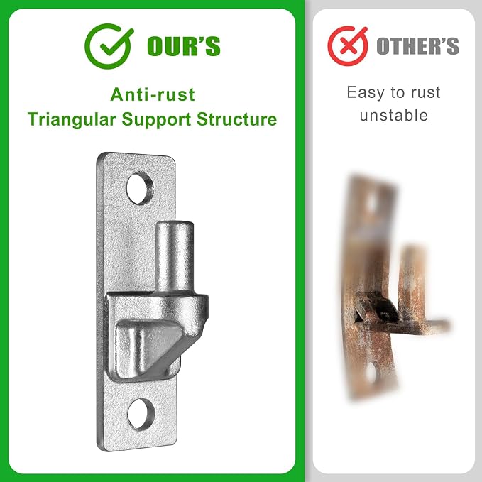4.9" Heavy Duty Gate Hinges, Wall Mount Female Male Hinges | 2 Pairs, Hot-Dip - Image 5