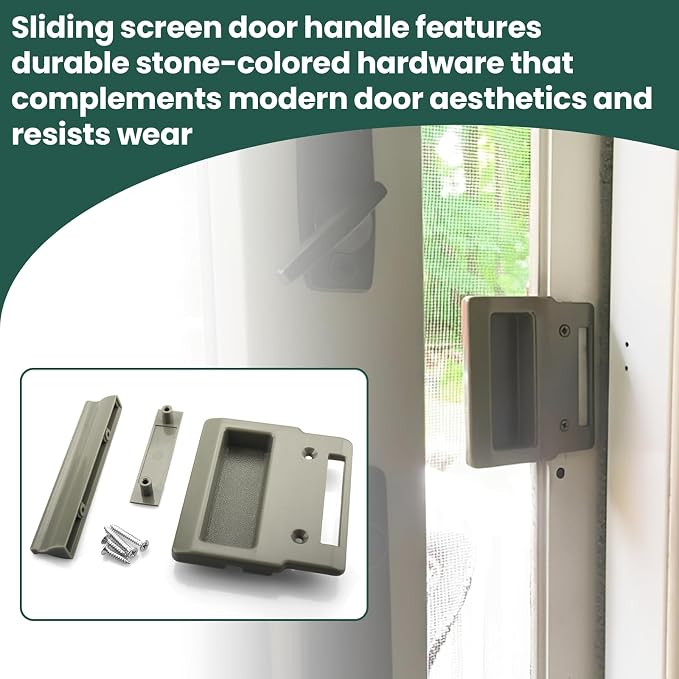 Stone Screen Hardware kit for Andersen Screen Door Handle | Sliding Screen Door - Image 6