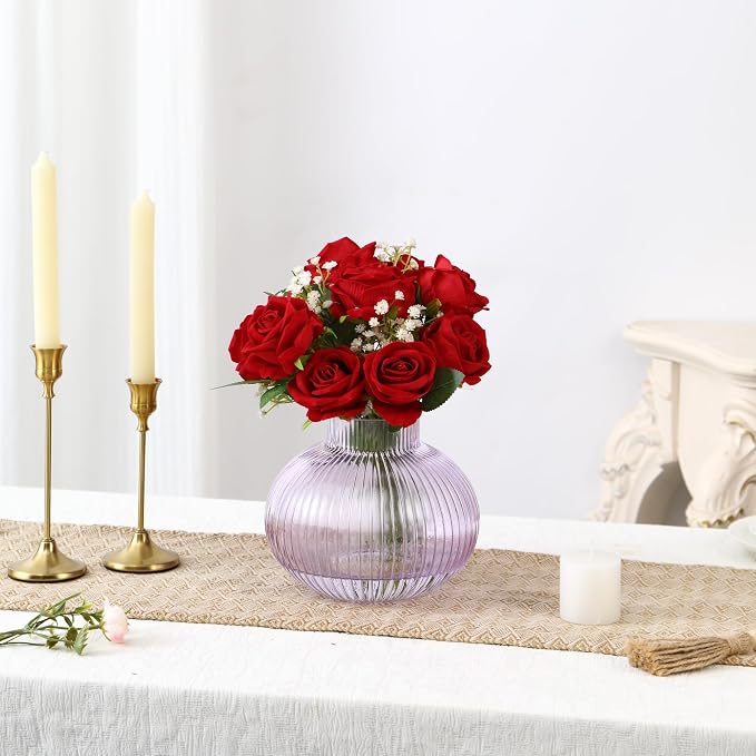 Purple Glass Vase, Flower Vases - Image 4